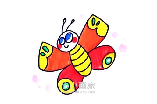 绘本故事春天花蝴蝶简笔画画法图片步骤