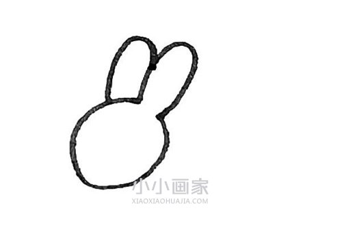 小白兔简笔画画法图片步骤步骤3