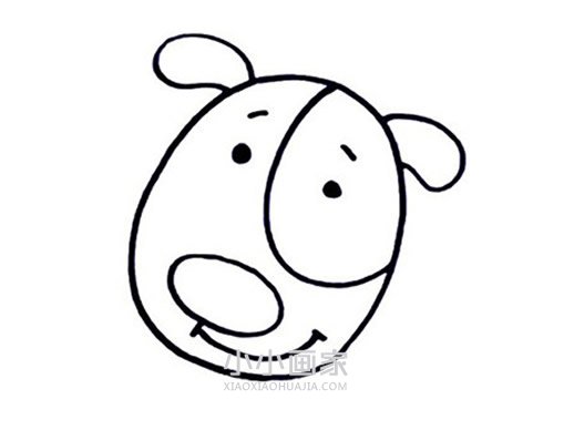 可爱小狗简笔画画法图片步骤步骤2