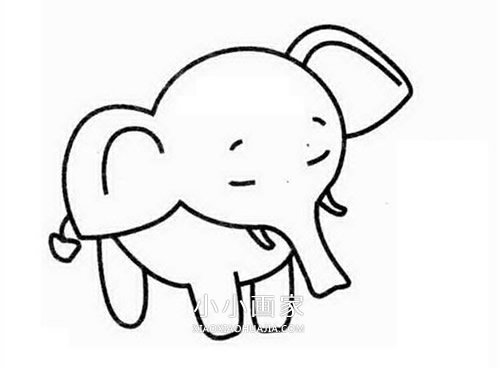 可爱小象简笔画画法图片步骤步骤1