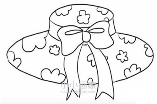 绘本故事漂亮女式遮阳帽简笔画画法图片步骤