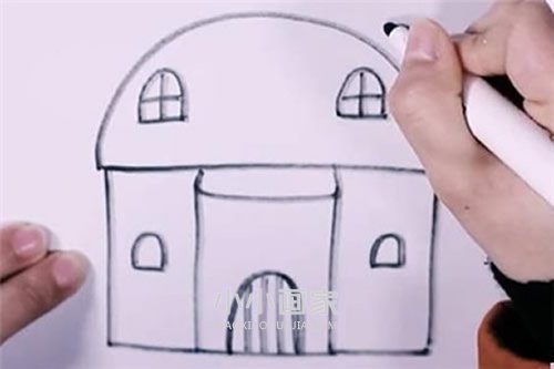 带烟囱小房子简笔画画法图片步骤步骤6
