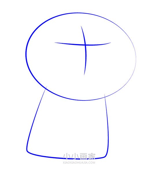 小猪佩奇小马帕蒂简笔画画法图片步骤步骤2