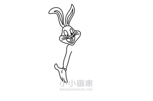 吃胡萝卜的兔八哥简笔画画法图片步骤步骤3