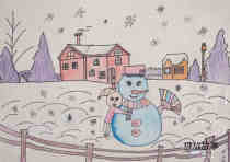 绘本故事拥抱美丽的冬天主题儿童画作品图片
