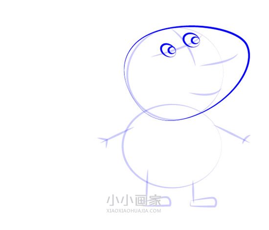 小猪佩奇松鼠西蒙简笔画画法图片步骤步骤4