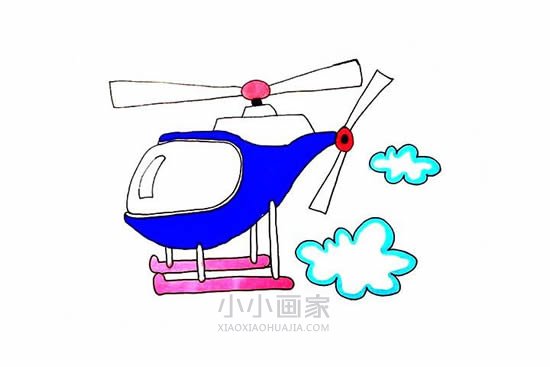 绘本故事飞行的直升飞机简笔画画法图片步骤
