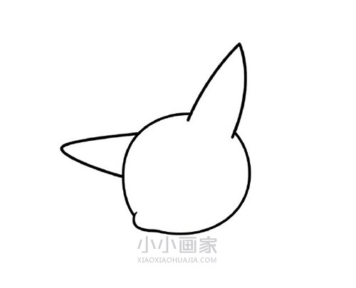 卖萌的皮卡丘简笔画画法图片步骤步骤3