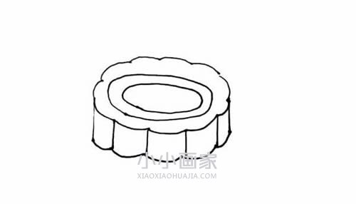 中秋月饼简笔画画法图片步骤步骤6