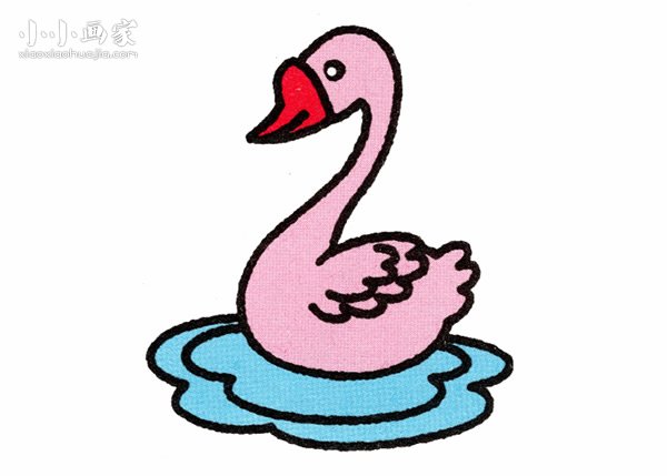 彩色鹅的简笔画画法图片步骤步骤1