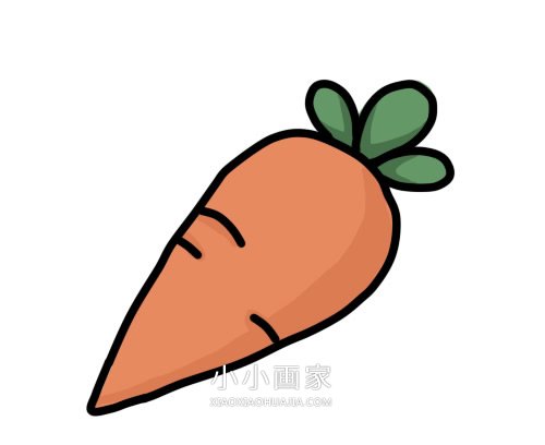 彩色胡萝卜简笔画画法图片步骤步骤1