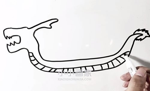 漂亮龙舟简笔画画法图片步骤步骤5