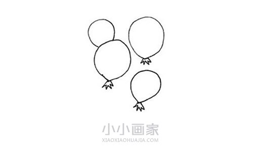 节日气球简笔画画法图片步骤步骤3