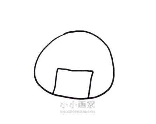 好吃饭团简笔画画法图片步骤步骤3