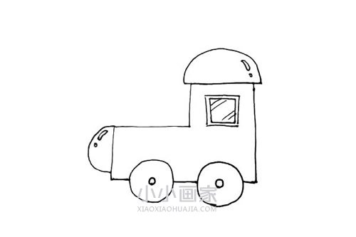 开动的火车头简笔画画法图片步骤步骤4