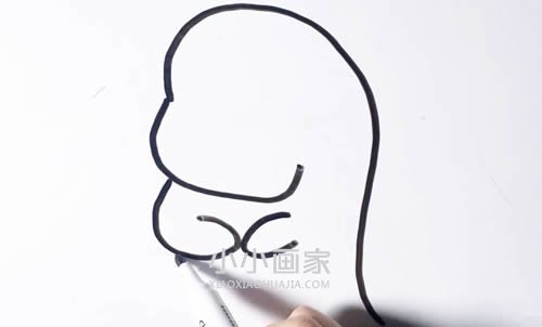 搞笑小恐龙简笔画画法图片步骤步骤4