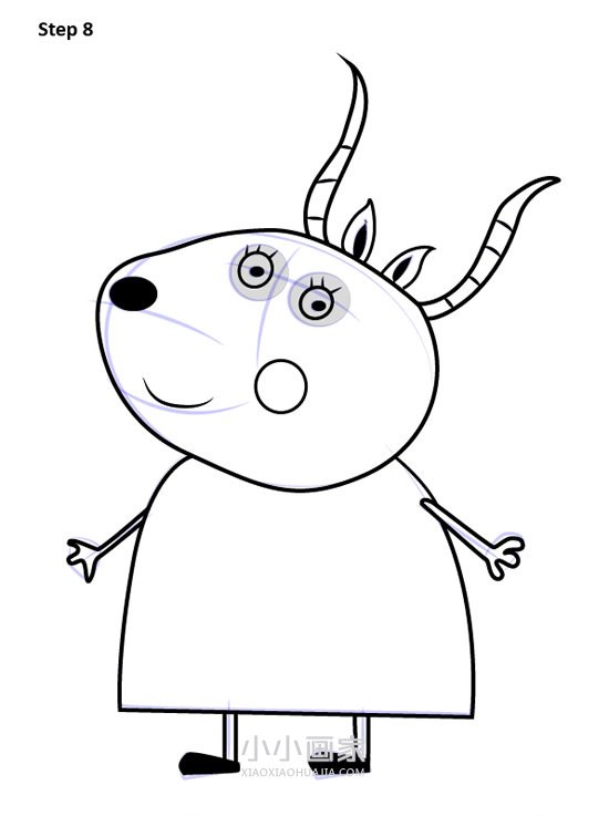 绘本故事羚羊老师简笔画画法图片步骤