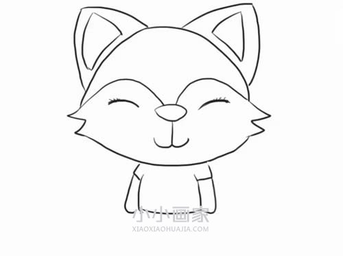 卡通小狐狸简笔画画法图片步骤步骤5