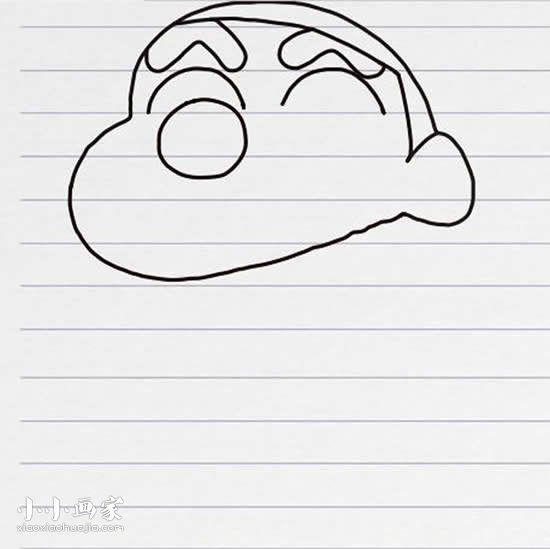 彩色蜡笔小新简笔画画法图片步骤步骤4