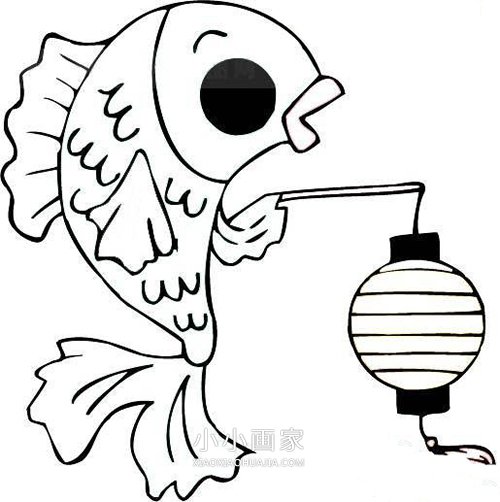 春节灯笼简笔画画法图片步骤步骤5