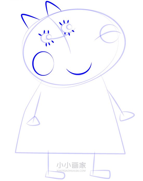 小狗丹尼的妈妈简笔画画法图片步骤步骤5