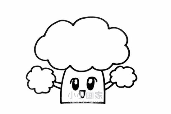 卡通苹果树简笔画画法图片步骤步骤4