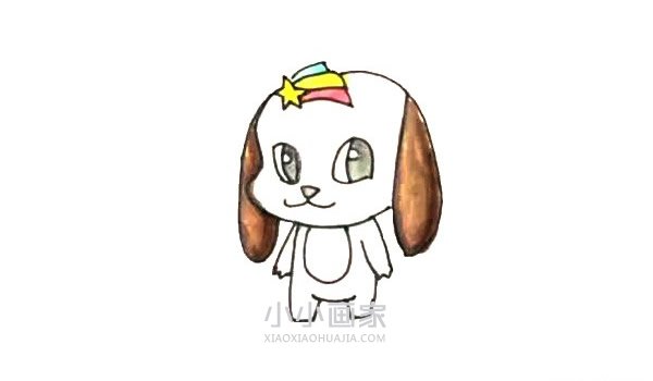 卡通狗狗简笔画画法图片步骤步骤1