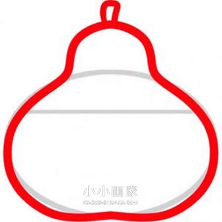 彩色卡通梨子简笔画画法图片步骤步骤3
