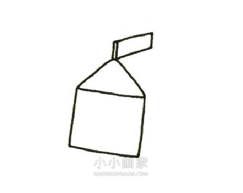 盒装牛奶简笔画画法图片步骤步骤3