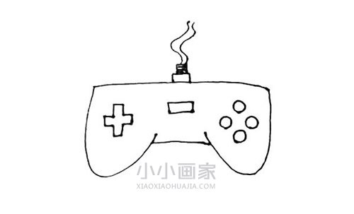 彩色游戏手柄简笔画画法图片步骤步骤6