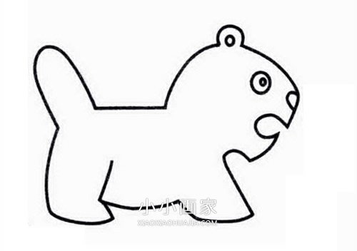 可爱老虎简笔画画法图片步骤步骤3