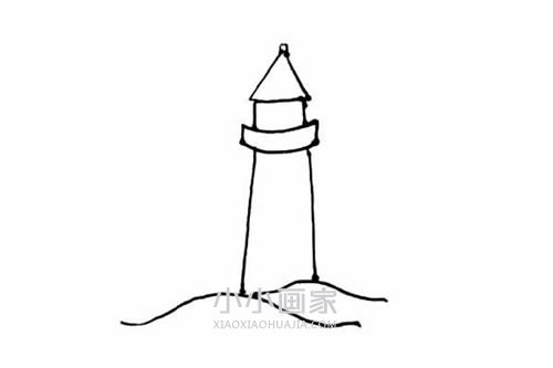 夜晚的灯塔简笔画画法图片步骤步骤4
