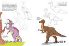 绘本故事两种恐龙简笔画画法图片步骤