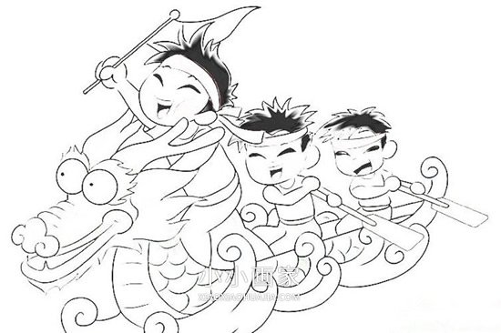 端午节简笔画画法图片步骤步骤7