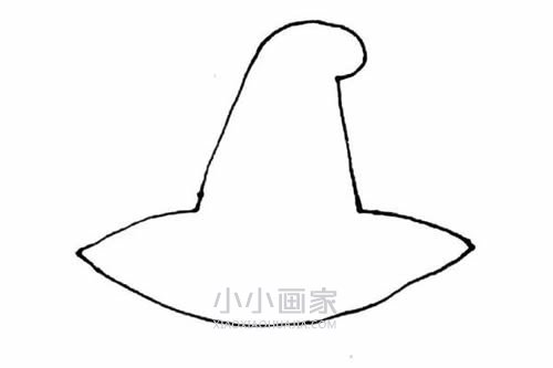 彩色女巫帽简笔画画法图片步骤步骤3