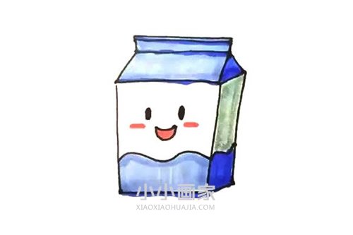 绘本故事盒装酸奶简笔画画法图片步骤