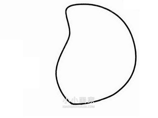 简单桃子的简笔画画法图片步骤步骤2