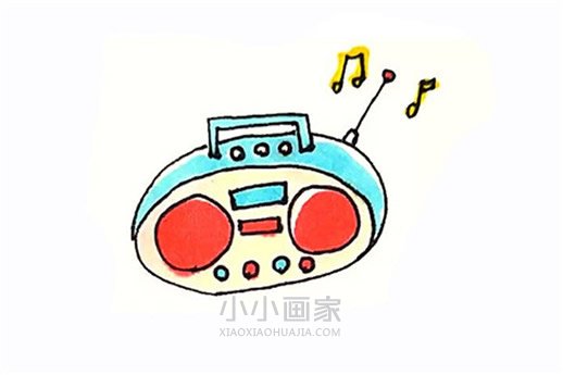 彩色收音机简笔画画法图片步骤步骤1