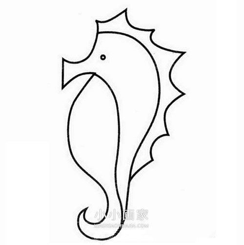 绘本故事海马爸爸和小海马简笔画画法图片步骤