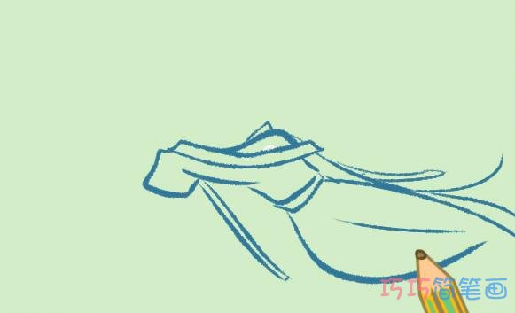怎么绘画嫦娥奔月简笔画带步骤简单又好看涂色步骤3