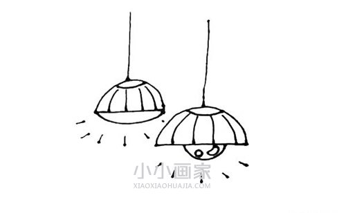 发光的吊灯简笔画画法图片步骤步骤7