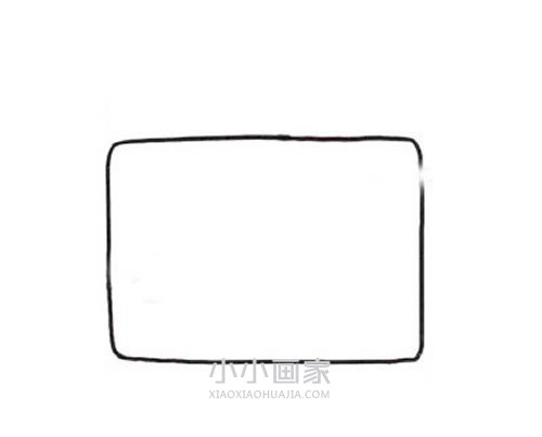 老旧电视机简笔画画法图片步骤步骤2