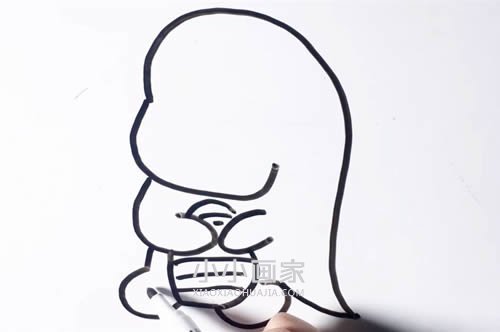 搞笑小恐龙简笔画画法图片步骤步骤6