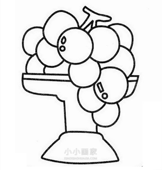 绘本故事简单葡萄串的简笔画画法图片步骤