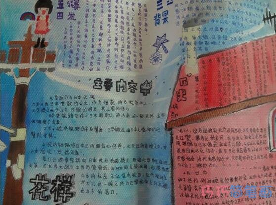 关于五四运动五四的由来的手抄报画法简单漂亮步骤1