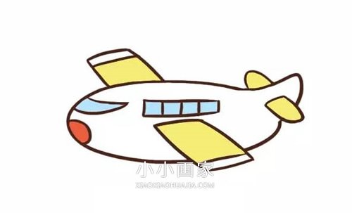 卡通客运飞机简笔画画法图片步骤步骤1