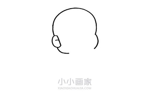 可爱猴宝宝简笔画画法图片步骤步骤2