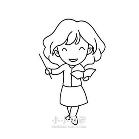 关于老师的简笔画画法图片步骤步骤4