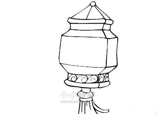 过新年灯笼简笔画画法图片步骤步骤4