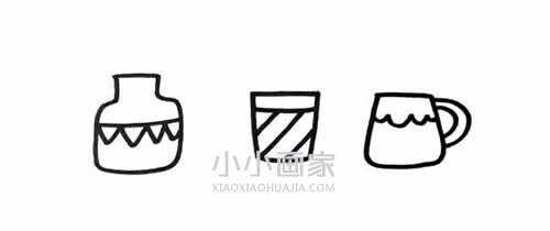 插着花的花瓶简笔画画法图片步骤步骤2